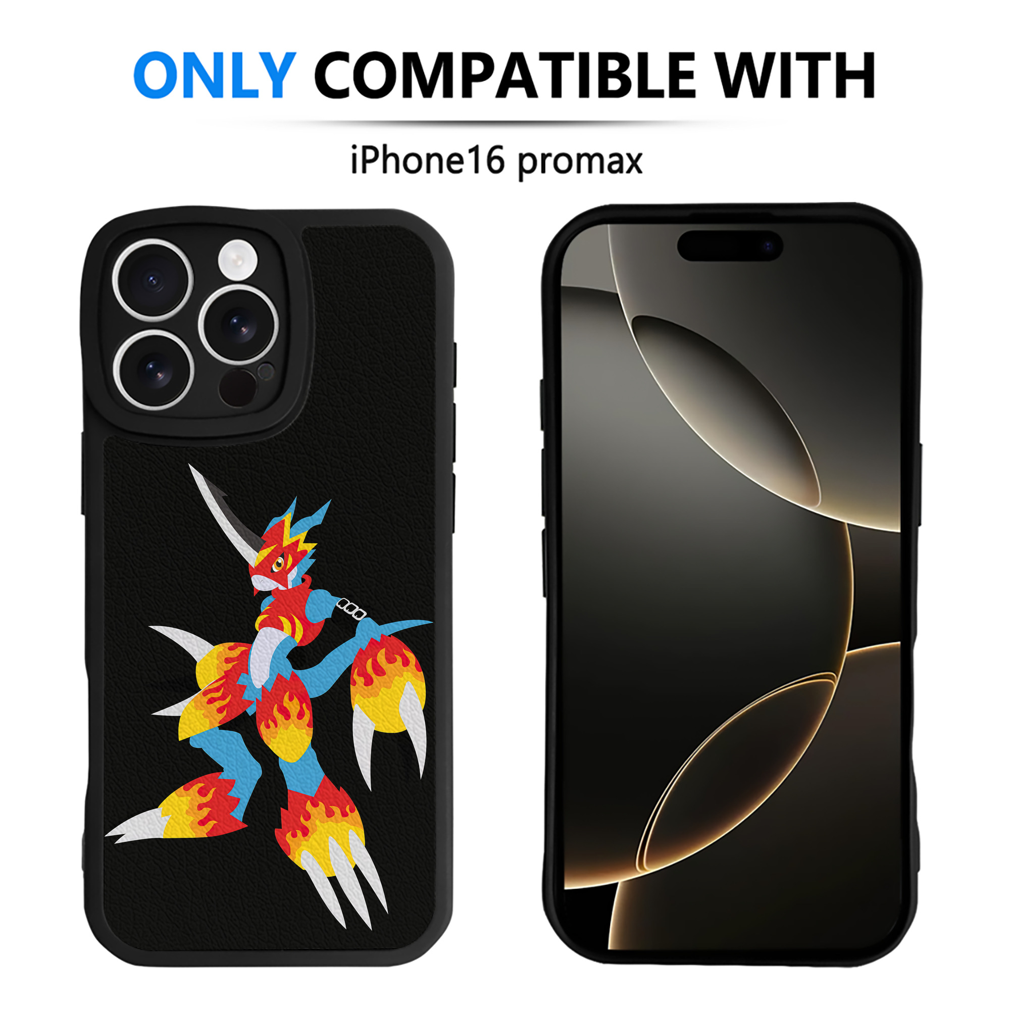 （画像用） Digimon デジタルモンスター/デジモン 【iPhone 16シリーズ対応】シリコンスマホケース（レザー調） 材質：シリコン
